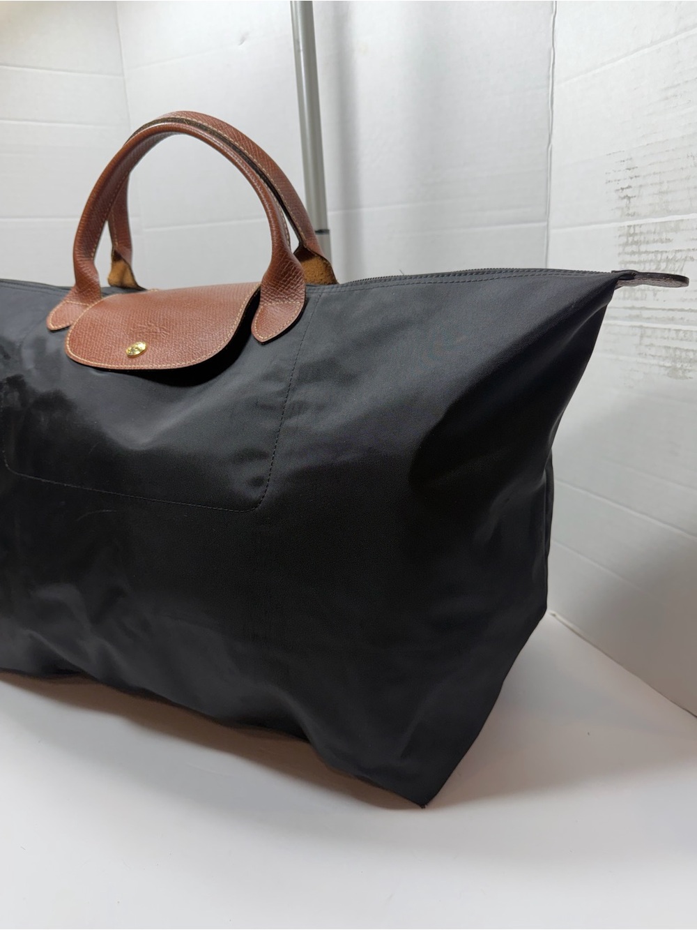 Longchamp Original L Travel Bag Nylon Black hand bag regular wear - Picture 2 of 9